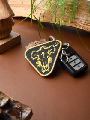 Black Bull Woven Keychain