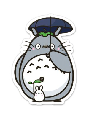 Totoro Under Umbrella Sticker