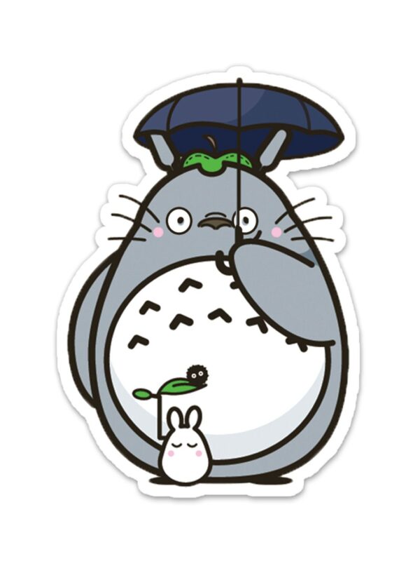 Totoro Under Umbrella Sticker