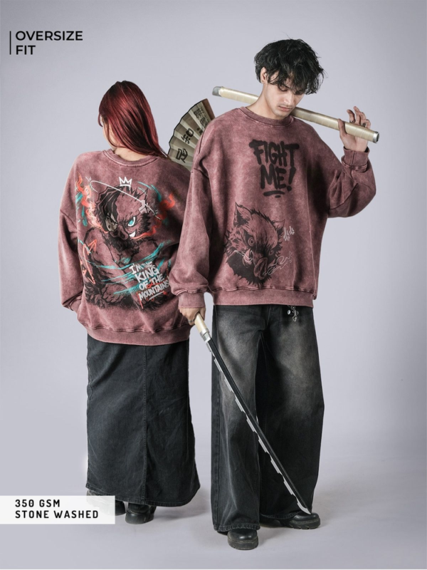 Boar Head Sweatshirt (Wine)