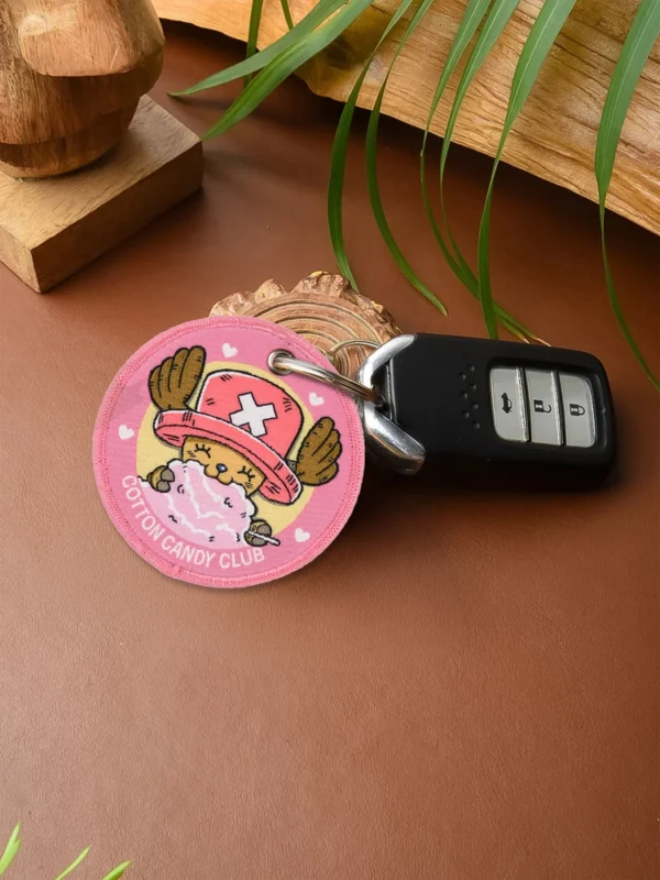 Dr. Cotton Candy Woven Keychain